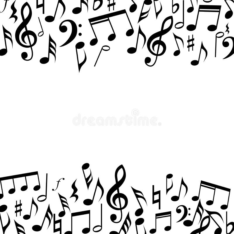 Quadratischer Rahmen der Musik Grenz Musik merkt Hintergrundrahmen vektor abbildung Quadratischer Rahmen der Musik Grenz Musik merkt Hintergrundrahmen vektor abbildung