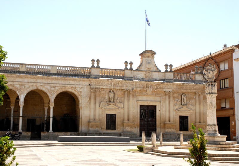 Quadrato particolare a Jerez de la Frontera in Spagna immagine stock libera da diritti Quadrato particolare a Jerez de la Frontera in Spagna immagine stock libera da diritti