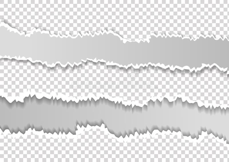 Quadriert zerriss horizontales graues Papier f?r Text, oder Mitteilung sind auf wei?em Hintergrund lizenzfreie abbildung Quadriert zerriss horizontales graues Papier f?r Text, oder Mitteilung sind auf wei?em Hintergrund lizenzfreie abbildung