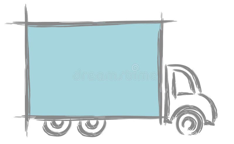 Quadro com caminhão ilustração do vetor Quadro com caminhão ilustração do vetor