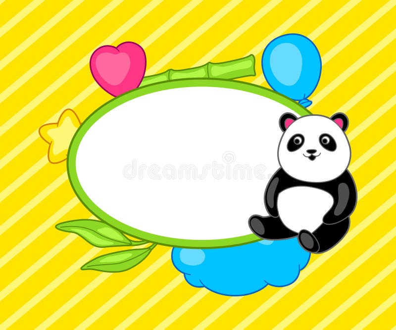 Quadro Com Pandas Fofinhas De Kawaii. Personagens Engraçados E Decorações  No Estilo De Desenho Animado. Ilustração do Vetor - Ilustração de cômico,  pouco: 268539454