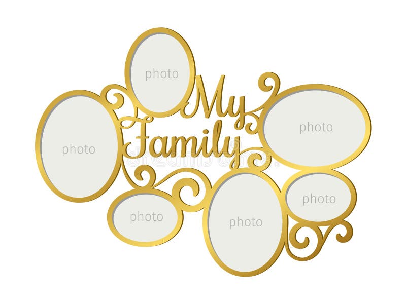 Quadro da foto de família ilustração do vetor Quadro da foto de família ilustração do vetor