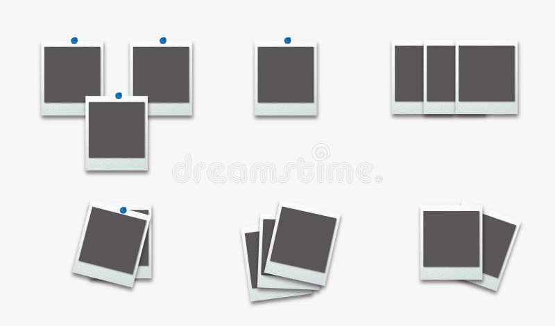 Quadro da foto do Polaroid no fundo branco Ilustração do vetor ilustração royalty free Quadro da foto do Polaroid no fundo branco Ilustração do vetor ilustração royalty free