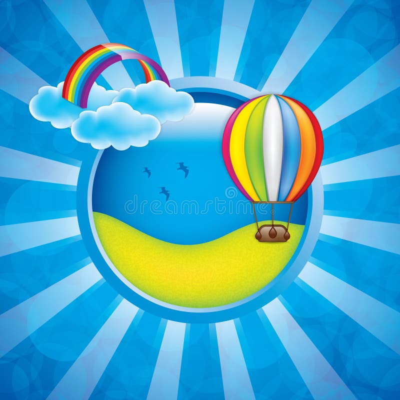 Quadro da mola ilustração do vetor