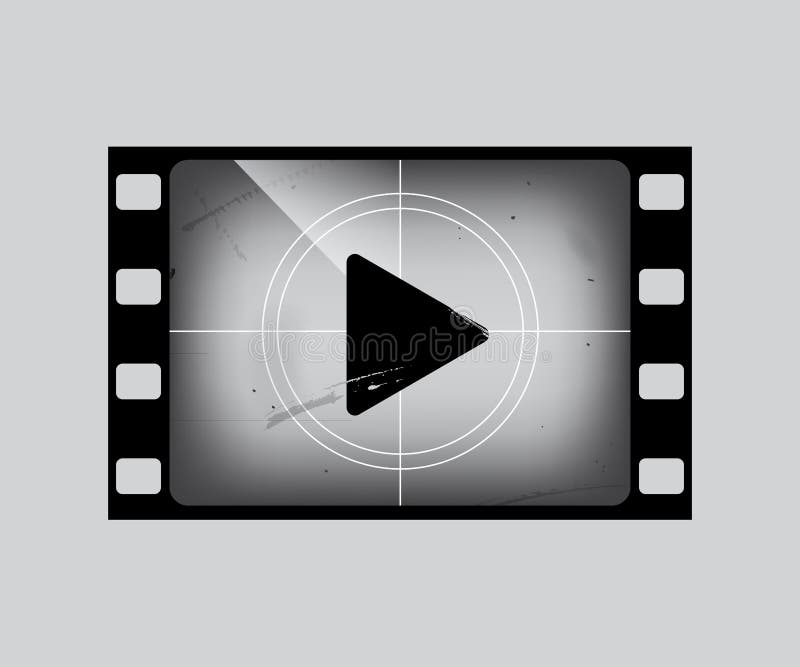 Quadro de filme com o simbol do jogo no cinza Peça da tira do filme do grunge do vetor ilustração do vetor Quadro de filme com o simbol do jogo no cinza Peça da tira do filme do grunge do vetor ilustração do vetor