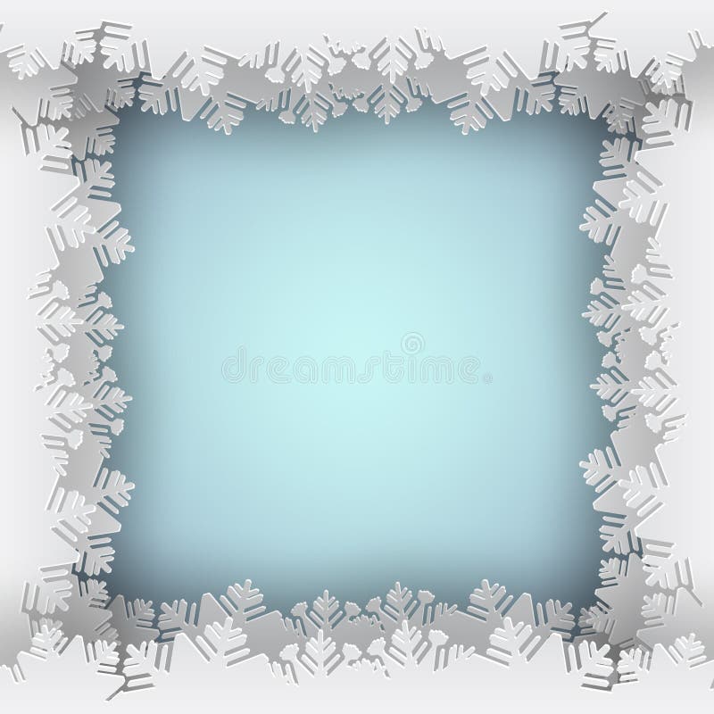 Quadro do azul do floco de neve ilustração stock Quadro do azul do floco de neve ilustração stock