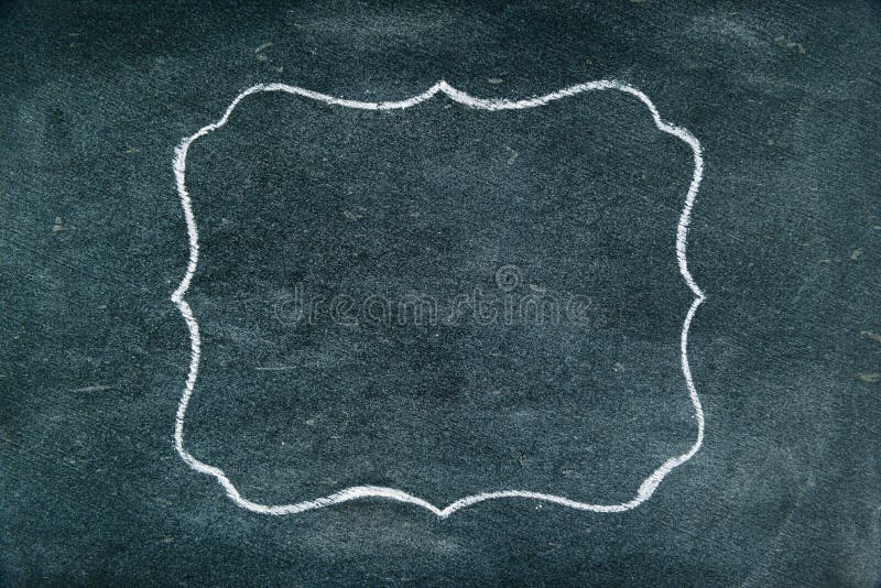 Hand drawing chalk frame on blackboard as design resource, copy paste available. Hand drawing chalk frame on blackboard as design resource, copy paste available