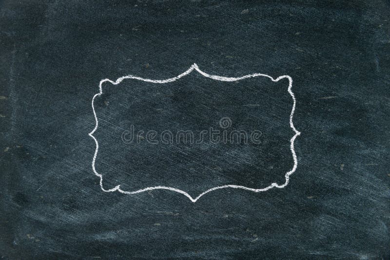 Hand drawing chalk frame on blackboard as design resource, copy paste available. Hand drawing chalk frame on blackboard as design resource, copy paste available