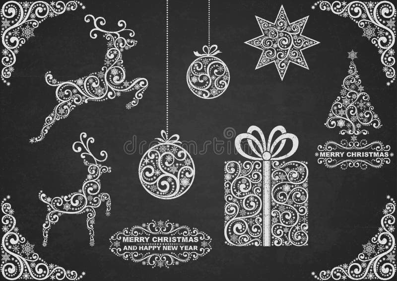 Quadro dos símbolos do Natal ilustração do vetor Quadro dos símbolos do Natal ilustração do vetor