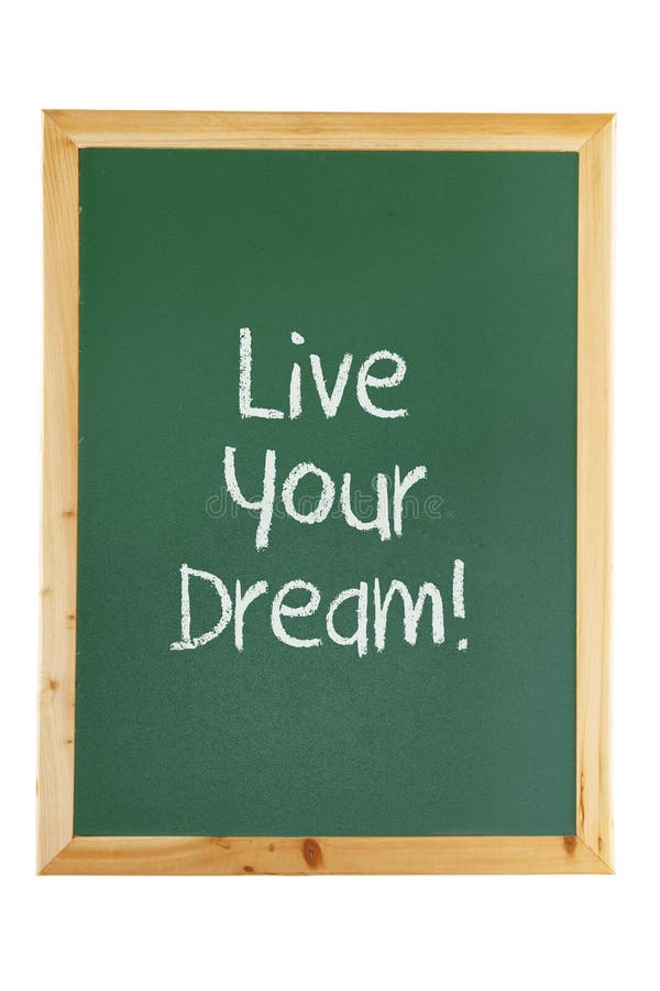 Quadro negro com mensagem inspiradora fotografia de stock royalty free