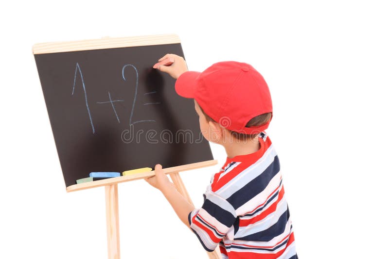 Lousa e criança foto de stock royalty free
