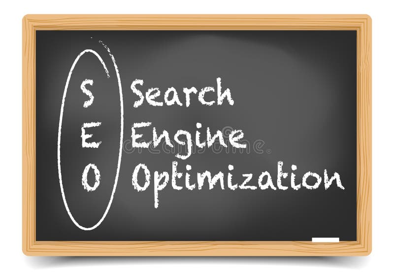 Blackboard SEO ilustração stock