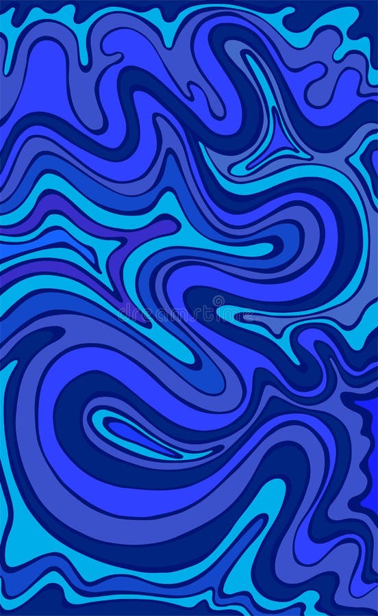 Quadro ondulado da fantasia da garatuja, m?scaras azuis coloridas Fundo surreal decorativo das ondas Psicad?lico tirado m?o do ve ilustração stock Quadro ondulado da fantasia da garatuja, m?scaras azuis coloridas Fundo surreal decorativo das ondas Psicad?lico tirado m?o do ve ilustração stock