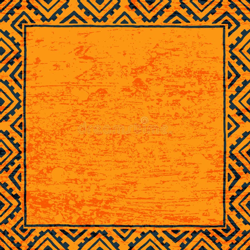 Quadro quadrado vazio para seu texto Cor preta e alaranjada grunge ilustração stock Quadro quadrado vazio para seu texto Cor preta e alaranjada grunge ilustração stock