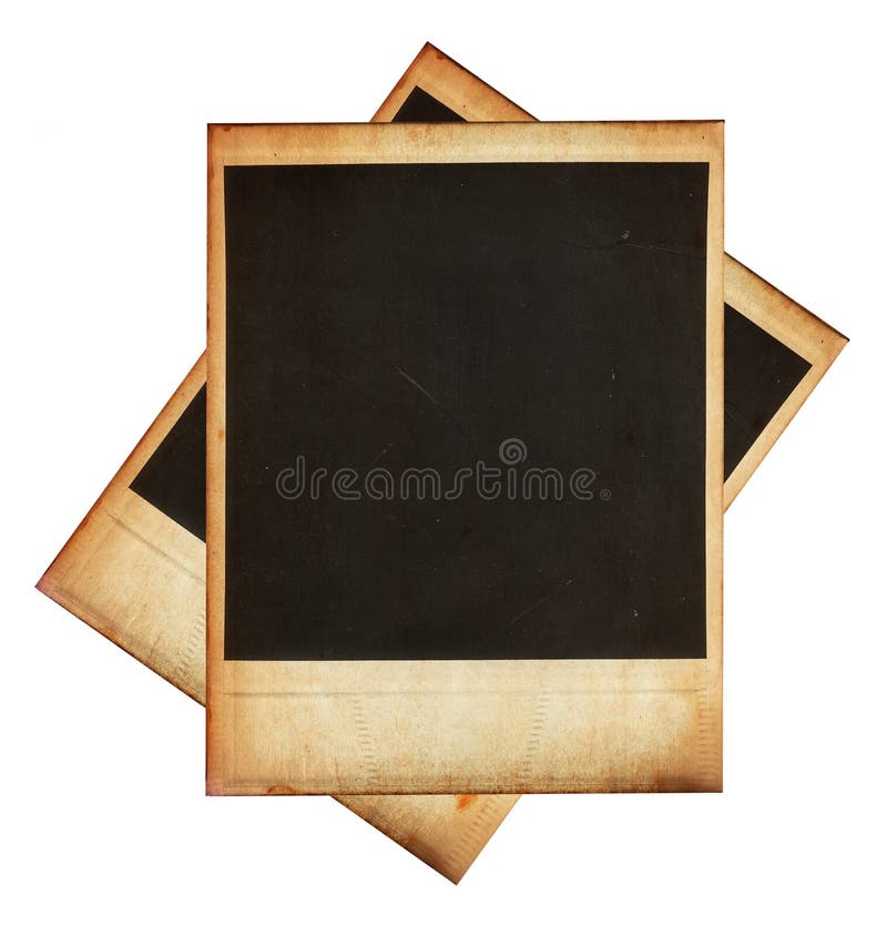 Quadros imediatos da foto do vintage isolados no branco imagem de stock Quadros imediatos da foto do vintage isolados no branco imagem de stock