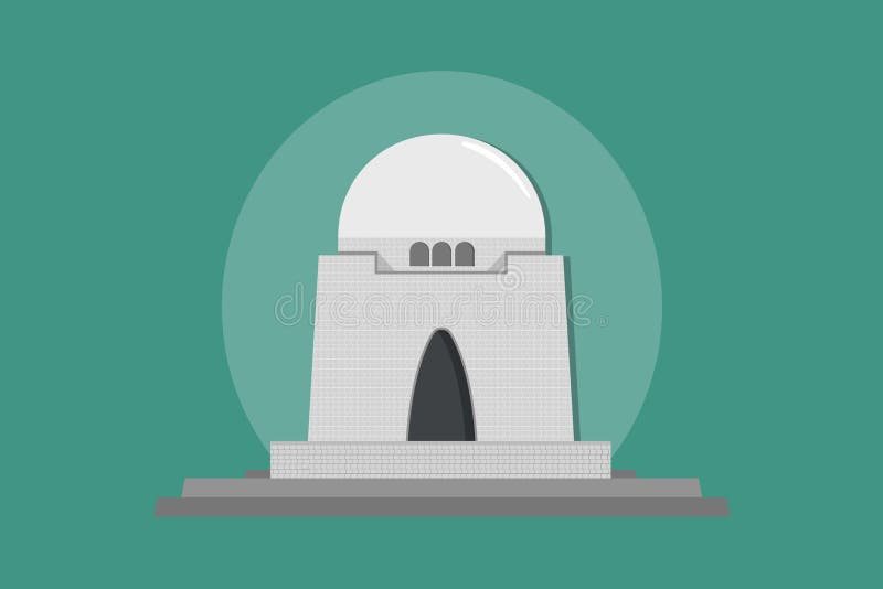 Quaid e Azam Mazar - Oriëntatiepunt van Karachi - Pakistan vector illustratie Quaid e Azam Mazar - Oriëntatiepunt van Karachi - Pakistan vector illustratie