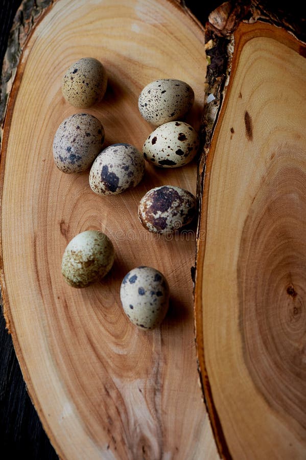 Quail Eggs, Photographed in a Simple Rustic Style.Simple Proteinrich