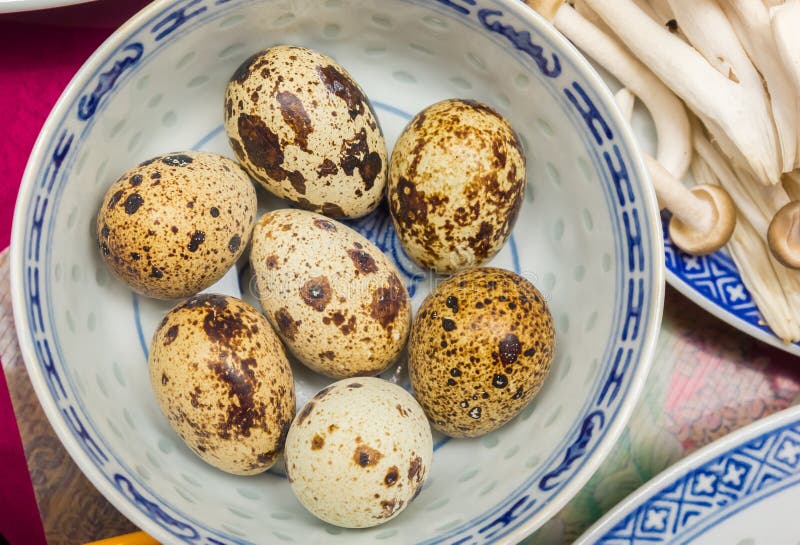 Quail Eggs in a Traditional Chinese Bowl Stock Photo Image of chinese