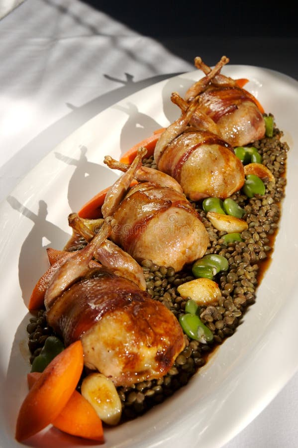 Quails stock image. Image of appetizing, carrots, quails 3235015