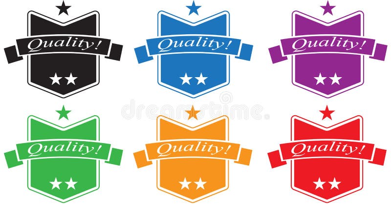 Quality Badge Set stock vector. Illustration of quality - 41881520