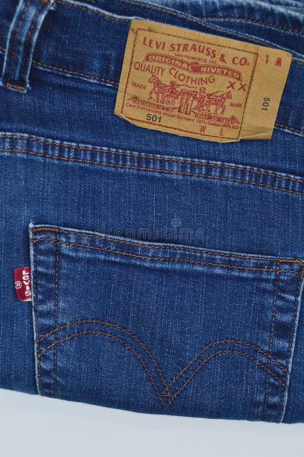 Levi Strauss 501 label editorial stock image. Image of denim - 143171329