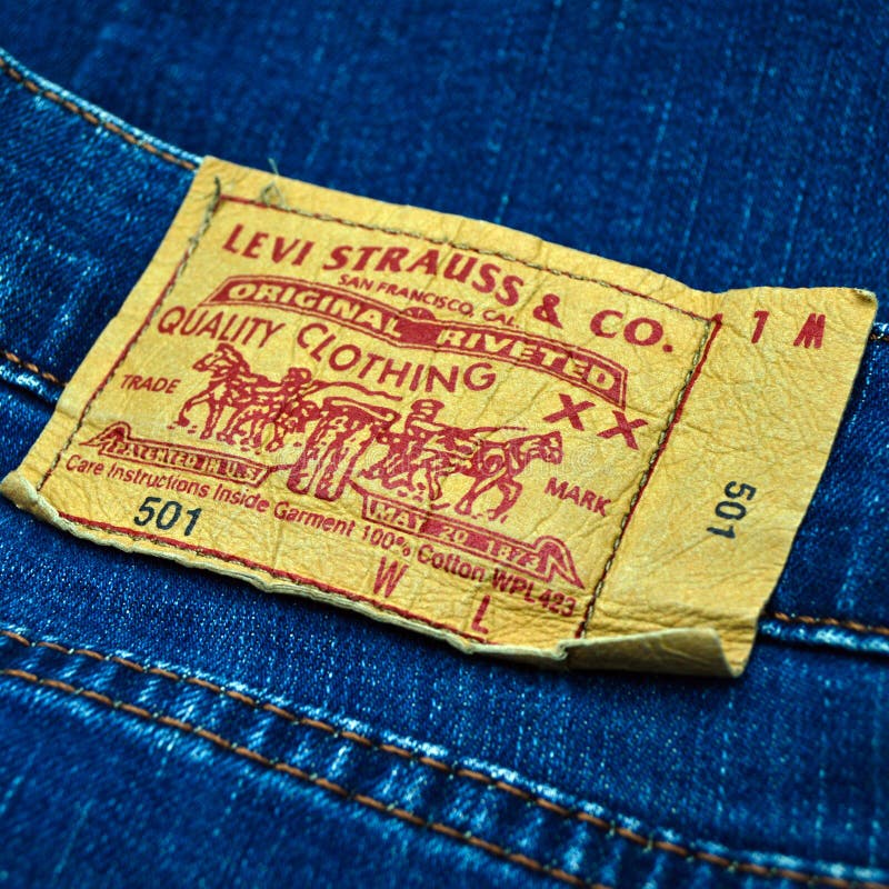 Levi Strauss 501 Label, Blue Jean Editorial Image - Image of detail ...
