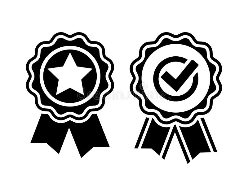 Quality certificate vector icon stock illustration