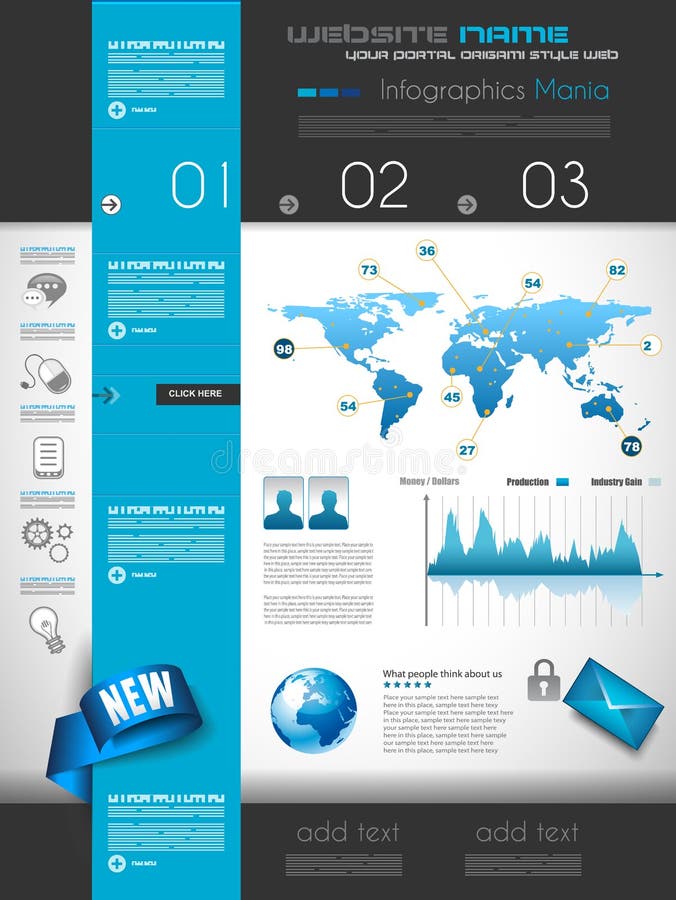 Quality clean web elements for blog and sites vector illustration