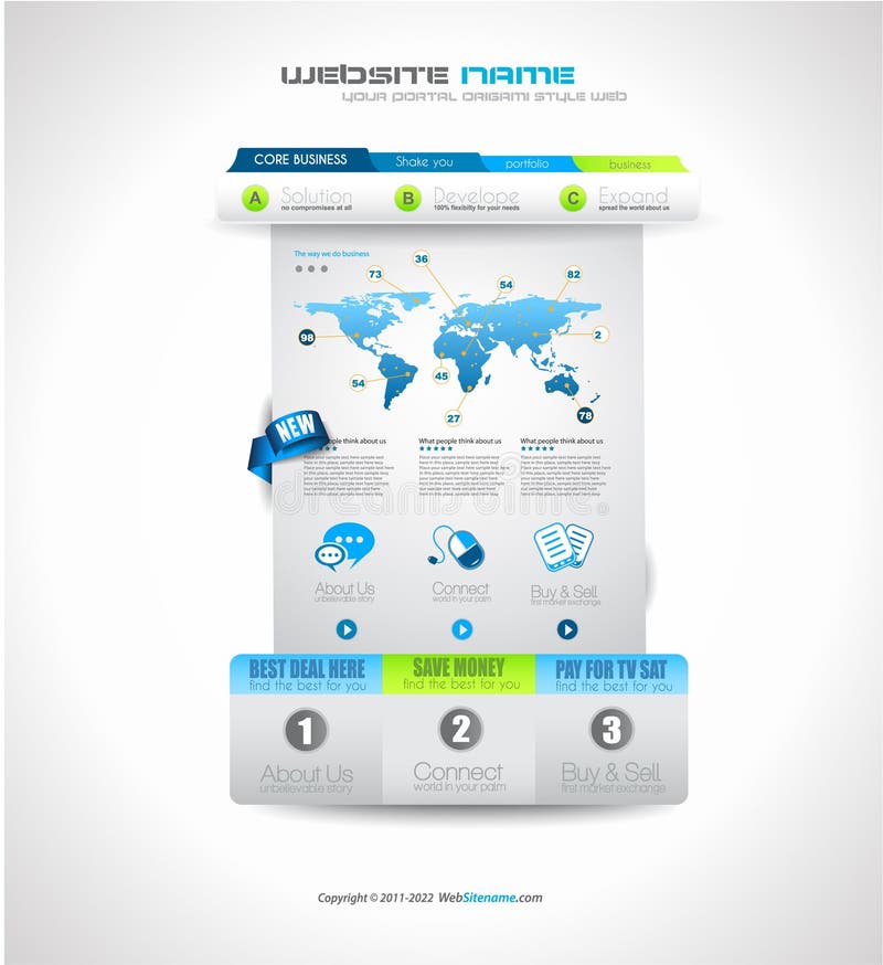 Quality clean web elements for blog and sites royalty free illustration