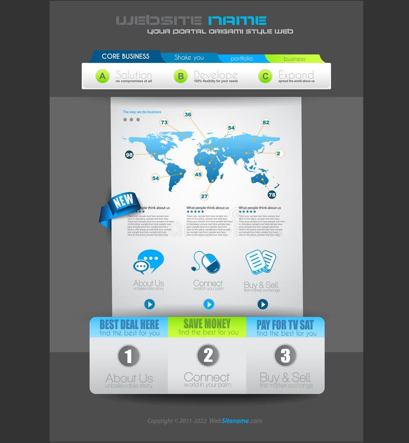 Quality clean web elements for blog and sites vector illustration