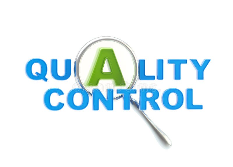 A Quality Control Under the Magnifier Stock Illustration Illustration