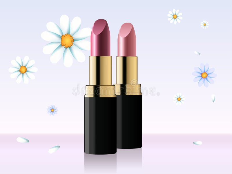 Quality lipstick and flower