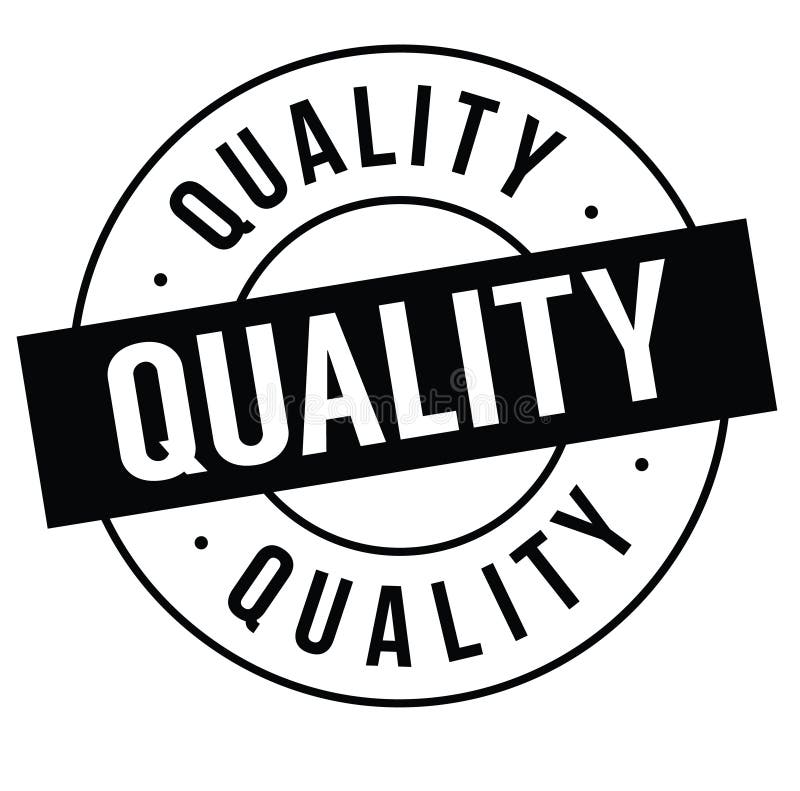 Quality stamp on white stock vector. Illustration of symbol 124381271