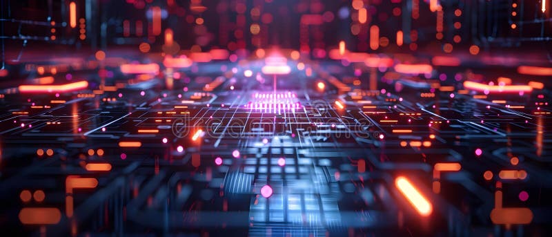 Quantenkreissymphonie : minimalistischer Code für supraleitende Qubits. Concept Quantal Computing stock abbildung
