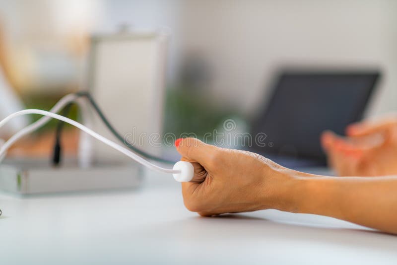 Body Fat Analysis with Electronic Bioelectrical Impedance Scale Stock Photo  by microgen