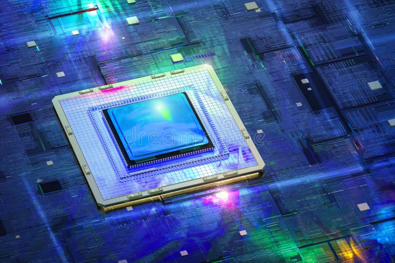 Quantum computer technology royalty free illustration