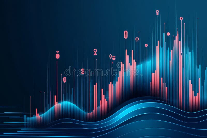 Quantum computer technology concept. Deep learning stocks. Big data algorithms visualization for business, science. Technology. Waves flow, illustration. AI. Ai algorithm big data stock images, royalty-free photos and pictures
