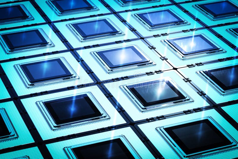 Quantum computer technology royalty free illustration