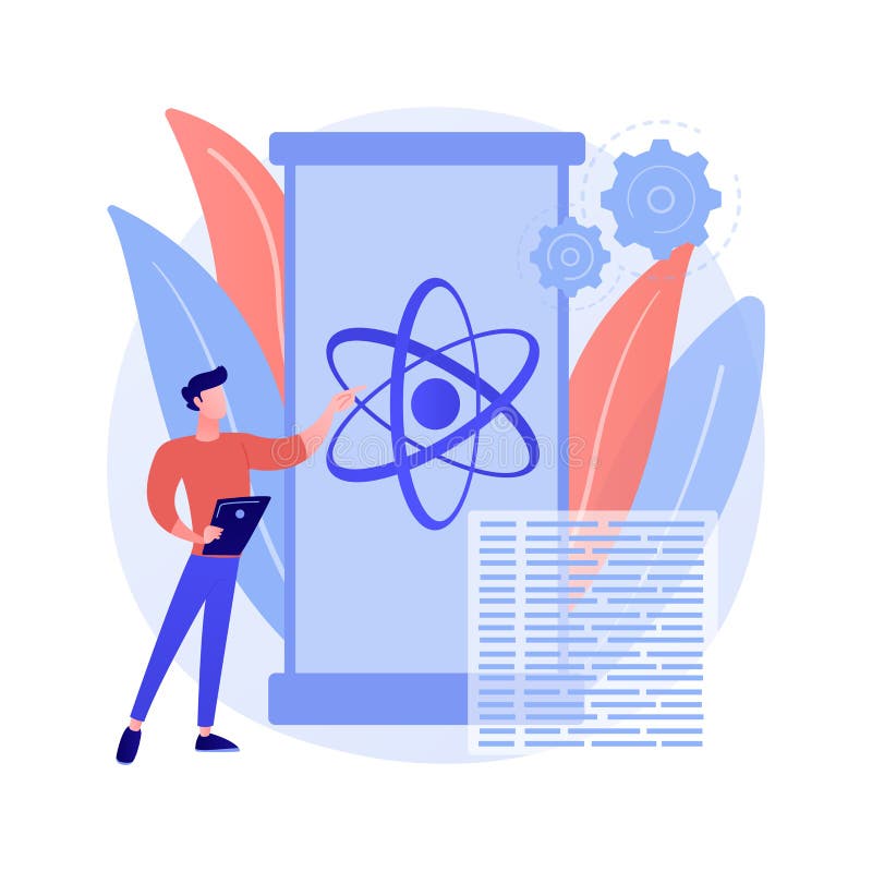 Quantum computing abstract concept vector illustration. royalty free illustration