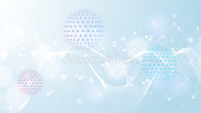 Quantum computing. Quantum processing. Artificial intelligence quantum computer technology concept. Future new stock illustration