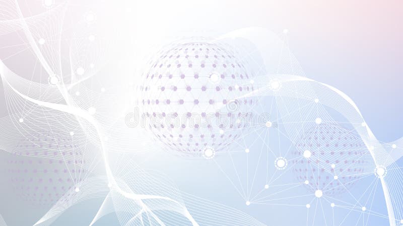 Quantum computing. Quantum processing. Artificial intelligence quantum computer technology concept. Future new royalty free illustration