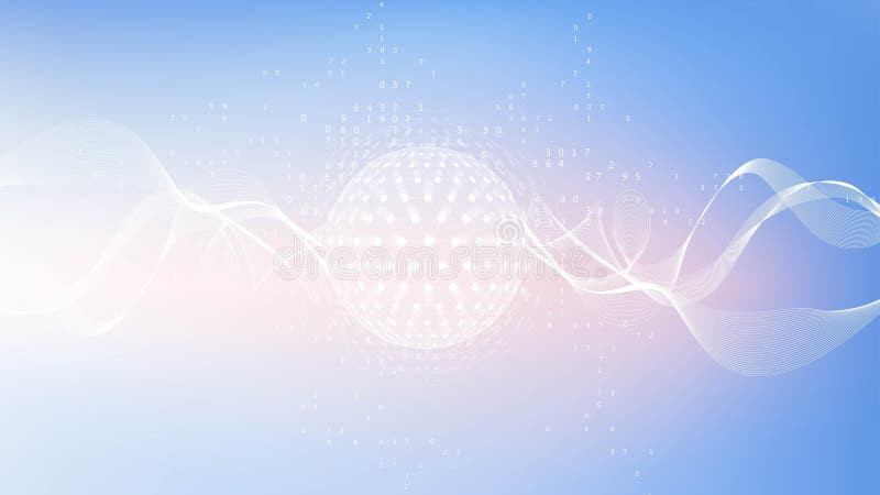 Quantum computing. Quantum processing. Artificial intelligence quantum computer technology concept. Future new vector illustration