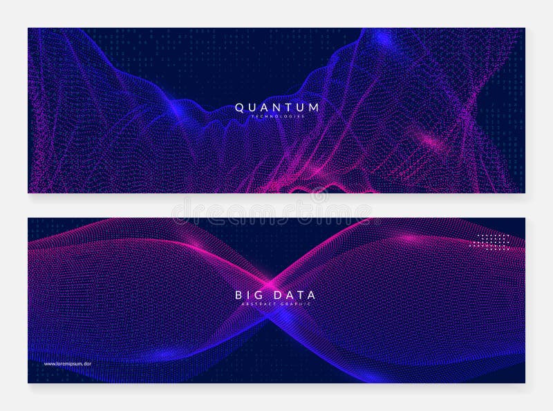 Quantum innovation computer. Digital technology. vector illustration