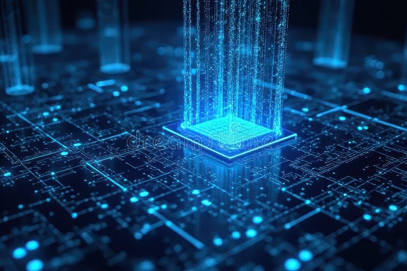 Quantum Internet Evolution stock illustration