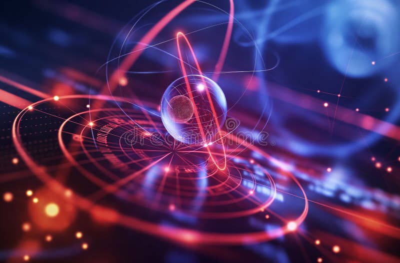 Quantum physics visualization royalty free stock image