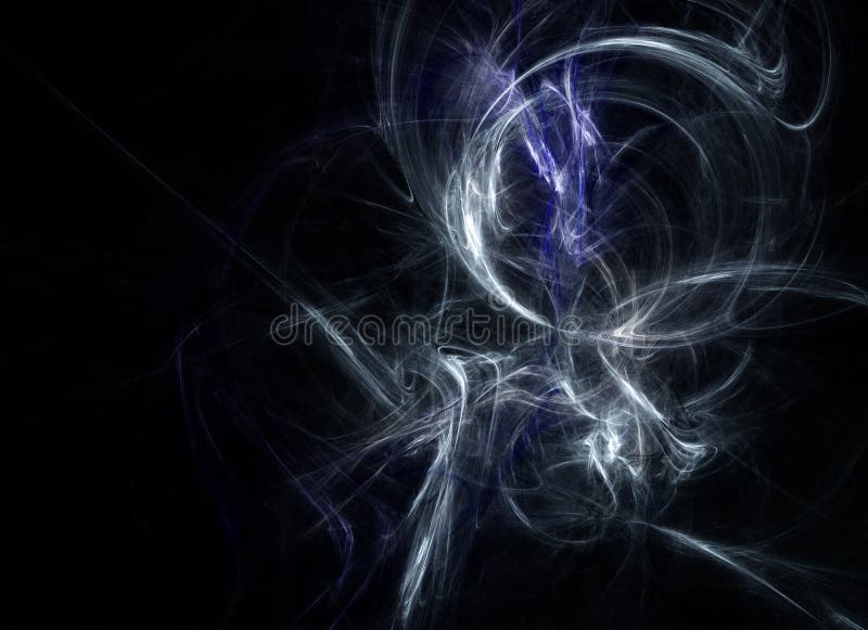 Abstract concept of quantum waves and chaos illustrated on black background. Abstract concept of quantum waves and chaos illustrated on black background.