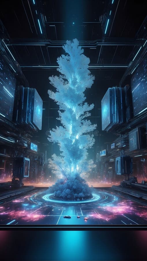 Quantumquotient 3d-Datennexus : Brücke morgen. ai generieren lizenzfreie abbildung