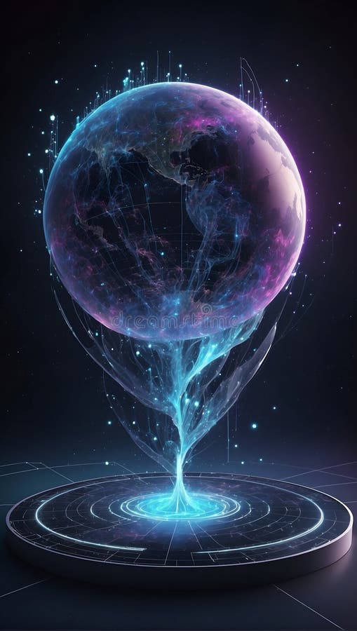 QuantumQuotient Symphony: a Dance of Data Innovation. AI Generate Stock Illustration 