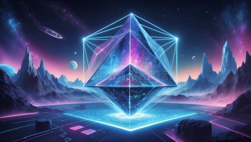 Quantumquotienten 3d-Datenexpedition : morgen navigieren. ai generieren vektor abbildung