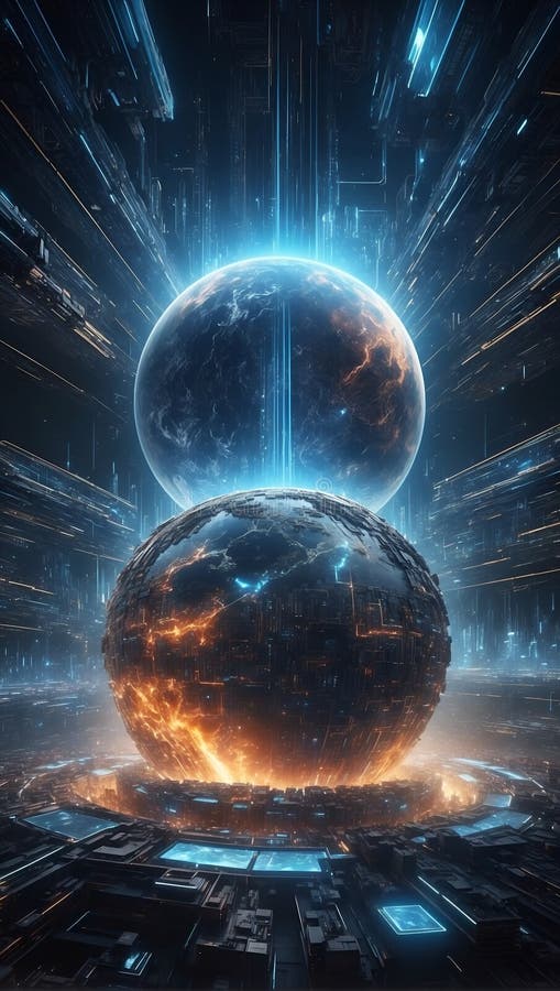 Quantumquotienten Daten entfesseln 3D-Geschwindigkeit von morgen. ai generieren stock abbildung